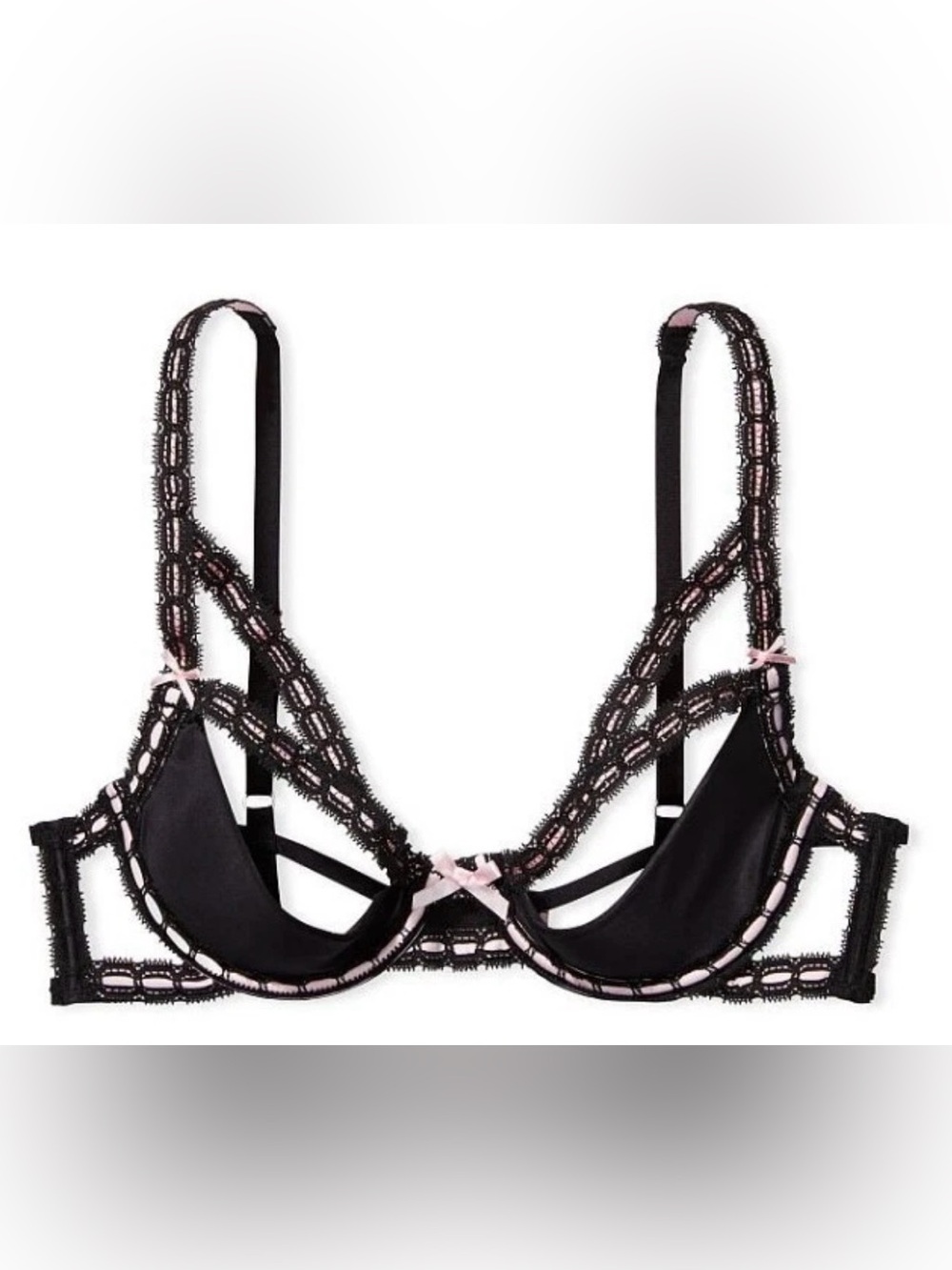 Victoria’s Secret Dream Angels Open Quarter Cup Bra & Thong Set NWT Sz 36C